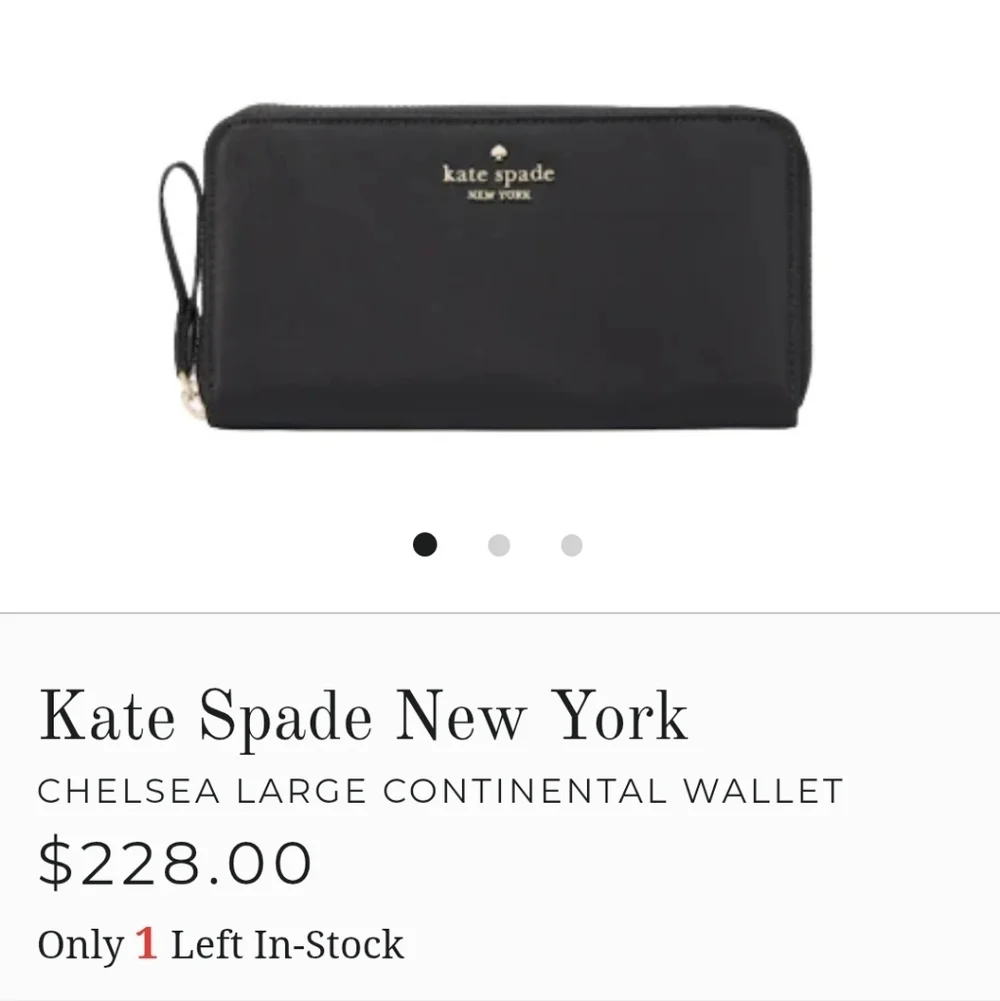 Kate Spade New York Chelsea Large Continental Wallet Black And Gold